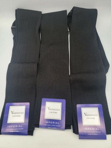 VANNUCCI COUTURE- FITS ALL SIZES- KING SIZE- Support Sock Size: 13-16. BLACK. 3