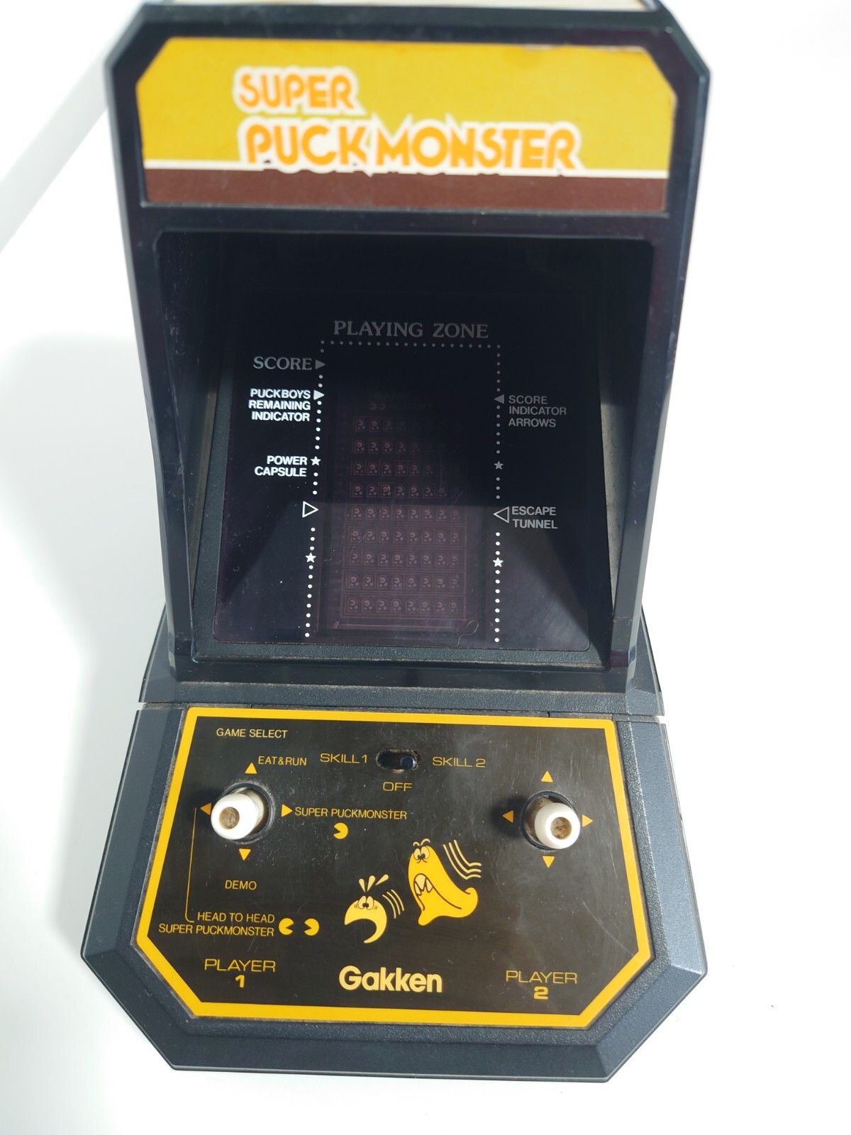 GAKKEN Super Puck Monster Pacman LSI Game Console Vintage
