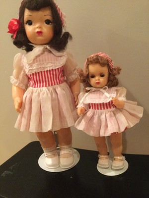 Doll Terri Lee and Tiny Terri Lee in Rare matching Outfits tagged 1950's