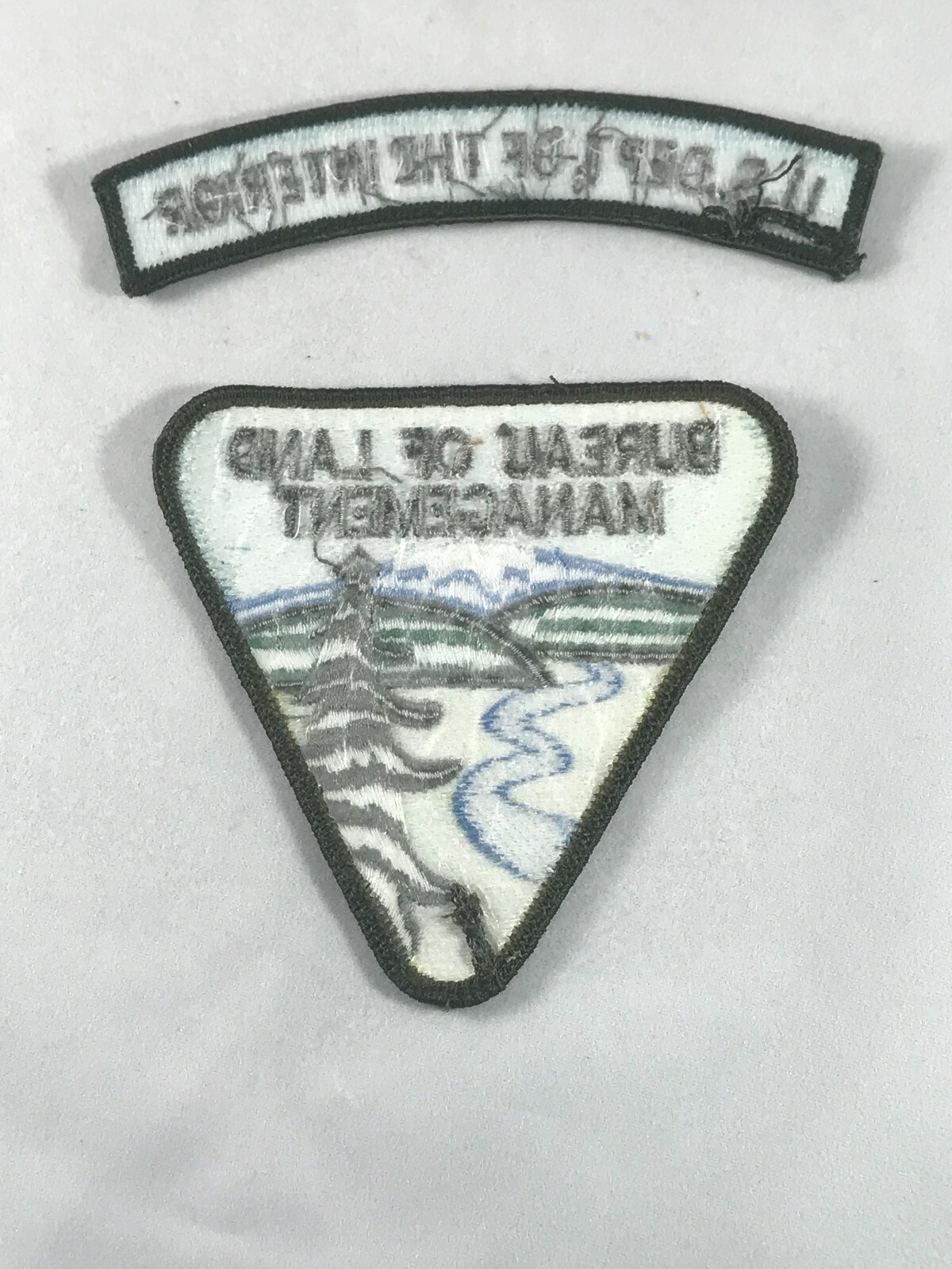 Bureau Of Land Management Patch BLM Seal Embroidered Tree Mountains River