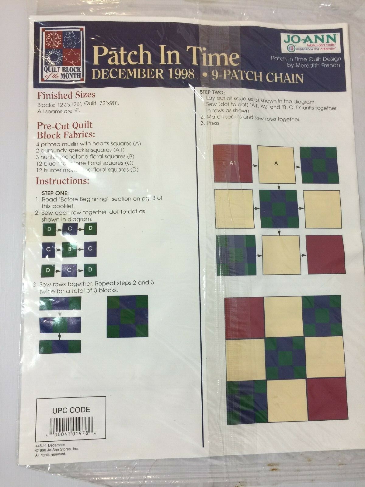 Quit square 9 patch chain limited edition 1998 new