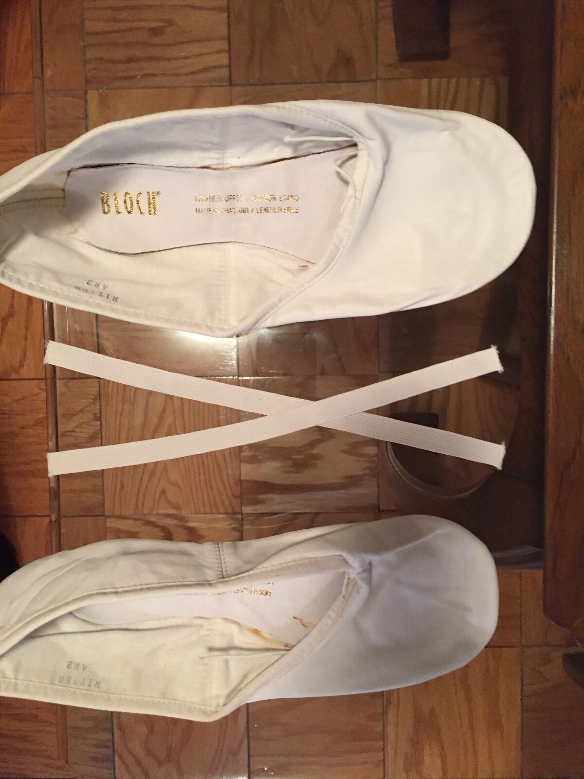 men s prolite white leather ballet slipper