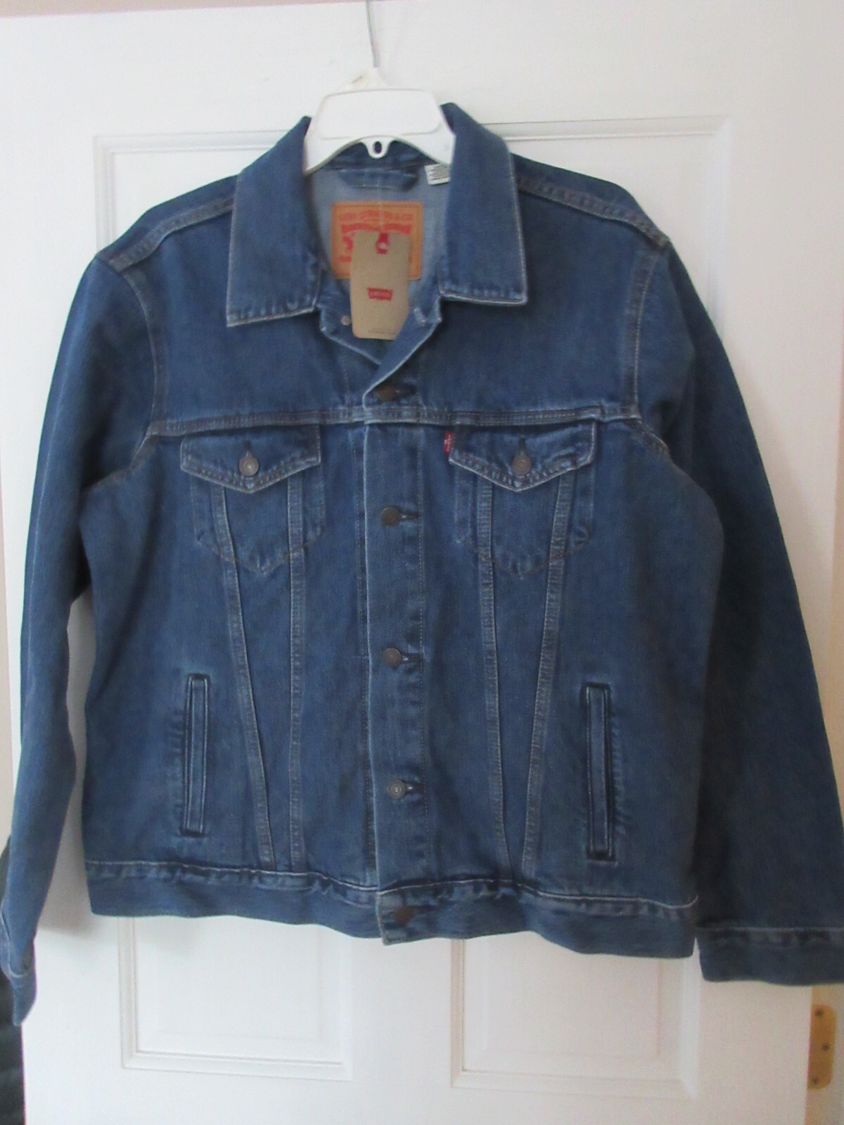 ♡ 0206 Levis Mens The Trucker Denim Jacket 72334-0206 L distressed