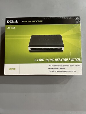 D-Link  DES (DES1105) 5-Ports External Switch-NEW CONDITION