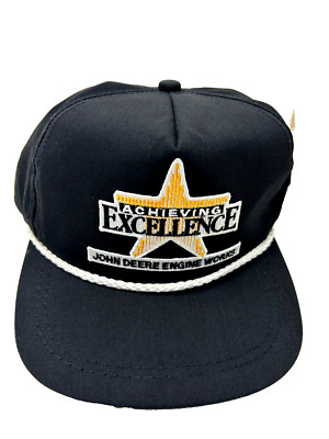 John Deere Engine Works Vintage K Products Hat Cap Snapback Black B45 C
