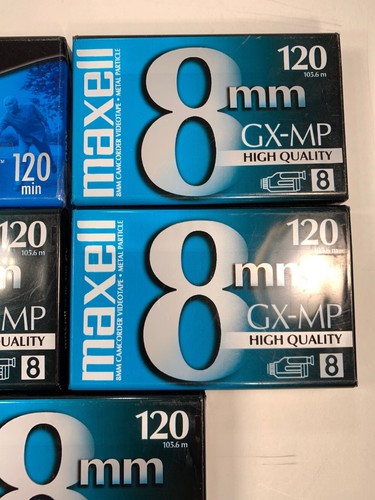 (4) MAXELL (1) SONY 8 mm GX-MP Camcorder Video Tape 8mm 120 High Quality New