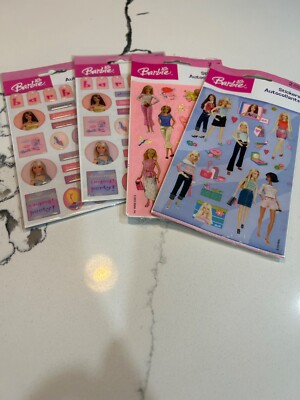 Vintage Barbie Stickers Lot of 4 Sets- New