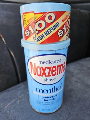 NOS VTG Noxema Menthol Shave Cream 11 oz 90s Noxcell USA Protectant Formula