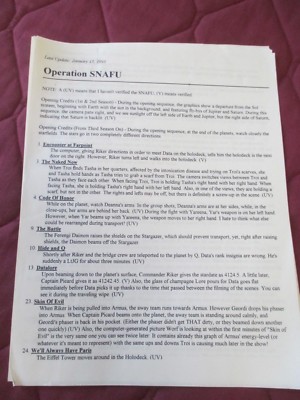 STAR TREK LAST UPDATE: JANUARY 15, 1995  IN-JOKES AND OPERATION SNAFU