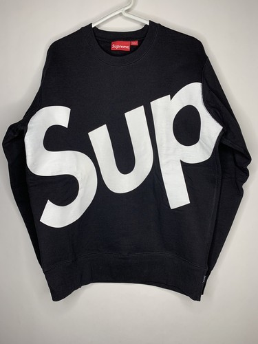 Supreme Sup Logo Crewneck Black FW13 Box Logo Tnf Relief Red Supreme Sup Logo Crewneck Black FW13 Box Logo Tnf Relief Red