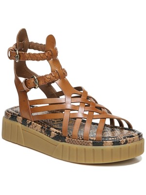 

SAM EDELMAN Женские коричневые сандалии-гладиаторы на платформе со змеиным рисунком на платформе 1 дюйм Geana, размер 8 м, Коричневый, H5755L2