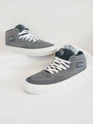 Vans Half Cab Suede Canvas Grey White Skate Mens Size 11.5 