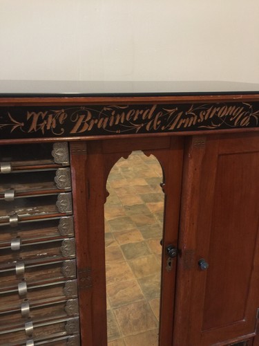 RARE Brainerd & Armstrong ANTIQUE Floor Display spool silk thread cabinet