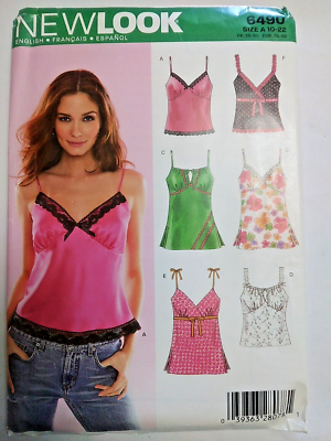 Camisole Cami Tank Bra Top 10-22 Simplicity 6490 New Look Sewing