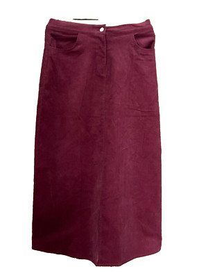 Orient Craft Size 12 Berry Needlecord Maxi SKIRT Autumn Winter