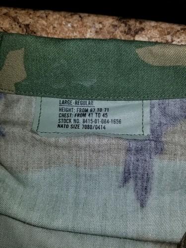 US Army BDU's UNIFORM Top & Bottom Size Large Regular Woodland Camo Camouflage