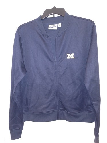 University Of Michigan Wolverines Logo Track Jacket Women's Medium Blue