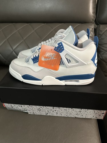 靴 NIKE AIR JORDAN 4 RETRO MILITARY BLUE Size 11.5 - Air Jordan 4 Retro 2024 Military Blue Men's