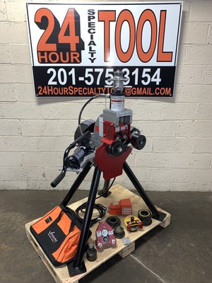 Ridgid 918 1 48297 Hydraulic Roll Groover With Mounting Kit For 300 Power Drive 2 In To 12 In Groove Roll Set At The Test Equipment Depot
