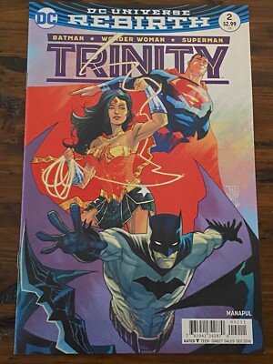 DC Rebirth TRINITY #2 9.2 NM-