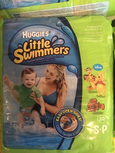 Lot Of 5 Huggies Little Swimmers Disposable Swim  Diapers Size 3/ Small 16-26lbs