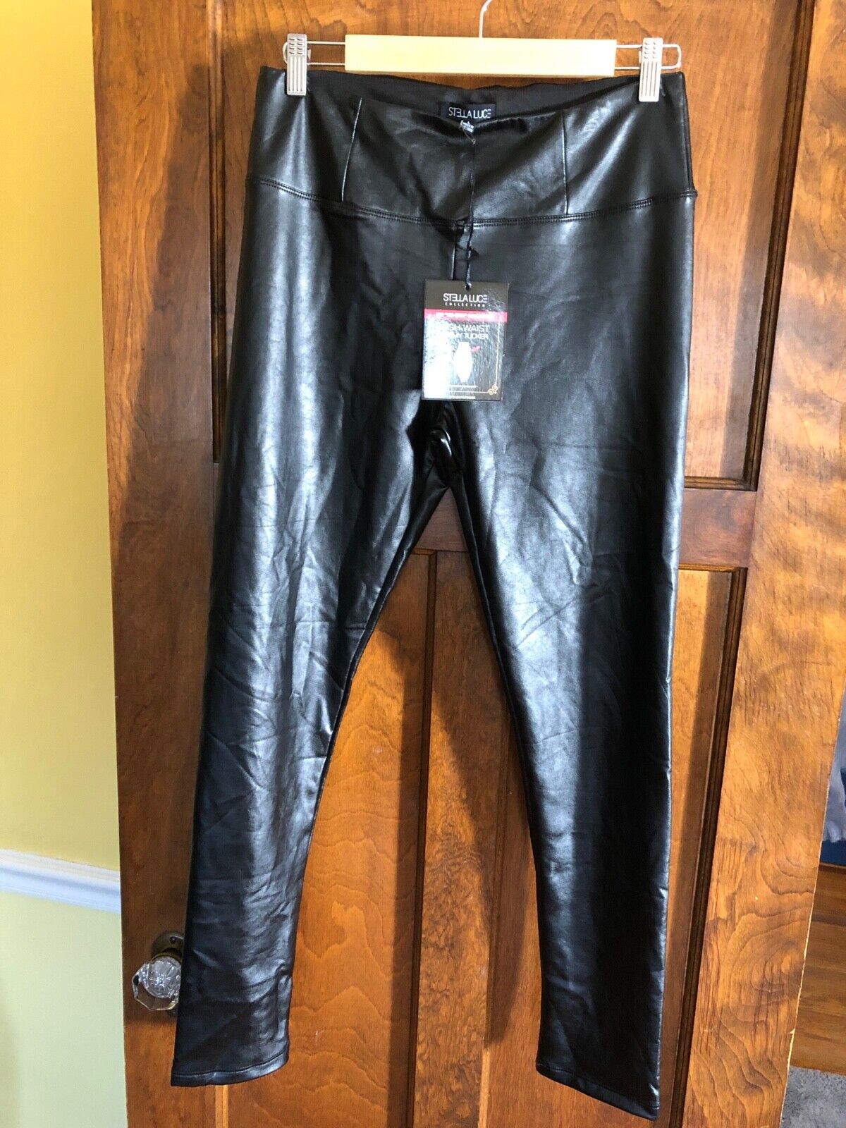 Stella Luce NWT Black Vegan Leather Leggings Pants High Stella Luce NWT Black Vegan Leather Leggings Pants High