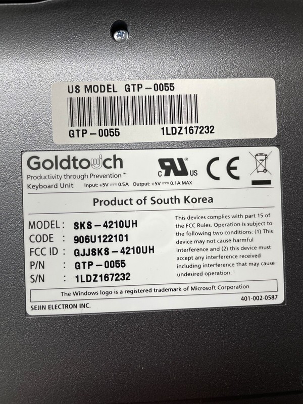 Goldtouch GTP-0055, SKS-4210UH Ergonomic Split Adjustable USB Keyboard