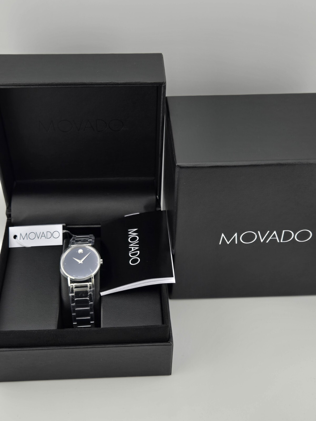 Pre-owned Movado $995 Msrp |  Women's Classic Museum Blue Dial Swiss Made Watch - 0607235