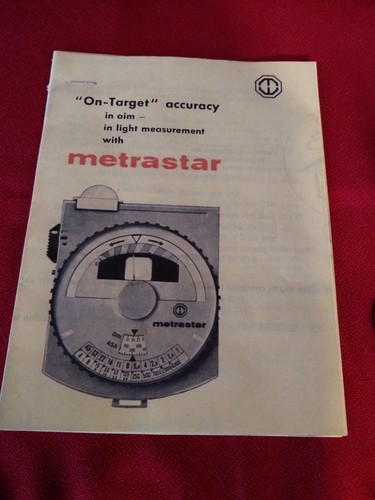 Metrastar / Electronic Light Exposure Meter / In Case /rare mesh neck chain