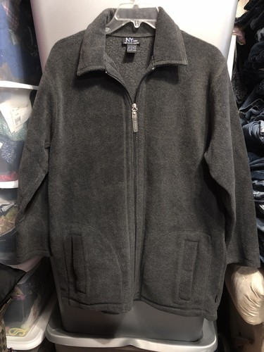 ムートン・ファーコート Left Real Fleece Sharing Jacket Gray New York & Company gray fleece full zip jacket size small | eBay