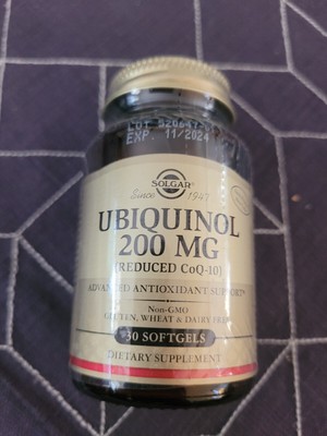 Solgar Ubiquinol  200mg Dietary Supplement 30 Cap Bb 11/30/24