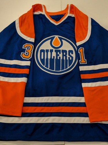 Grant Fuhr Signed Jersey Autographed Custom Jersey Edmonton Oilers JSA COA