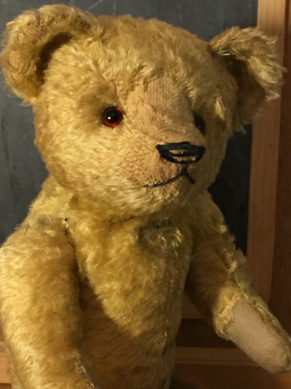16” OOAK ARTIST BEARDSLEY BEARS “TEDDY” ANTIQUE STYLE AMERICAN STICK TEDDY BEAR