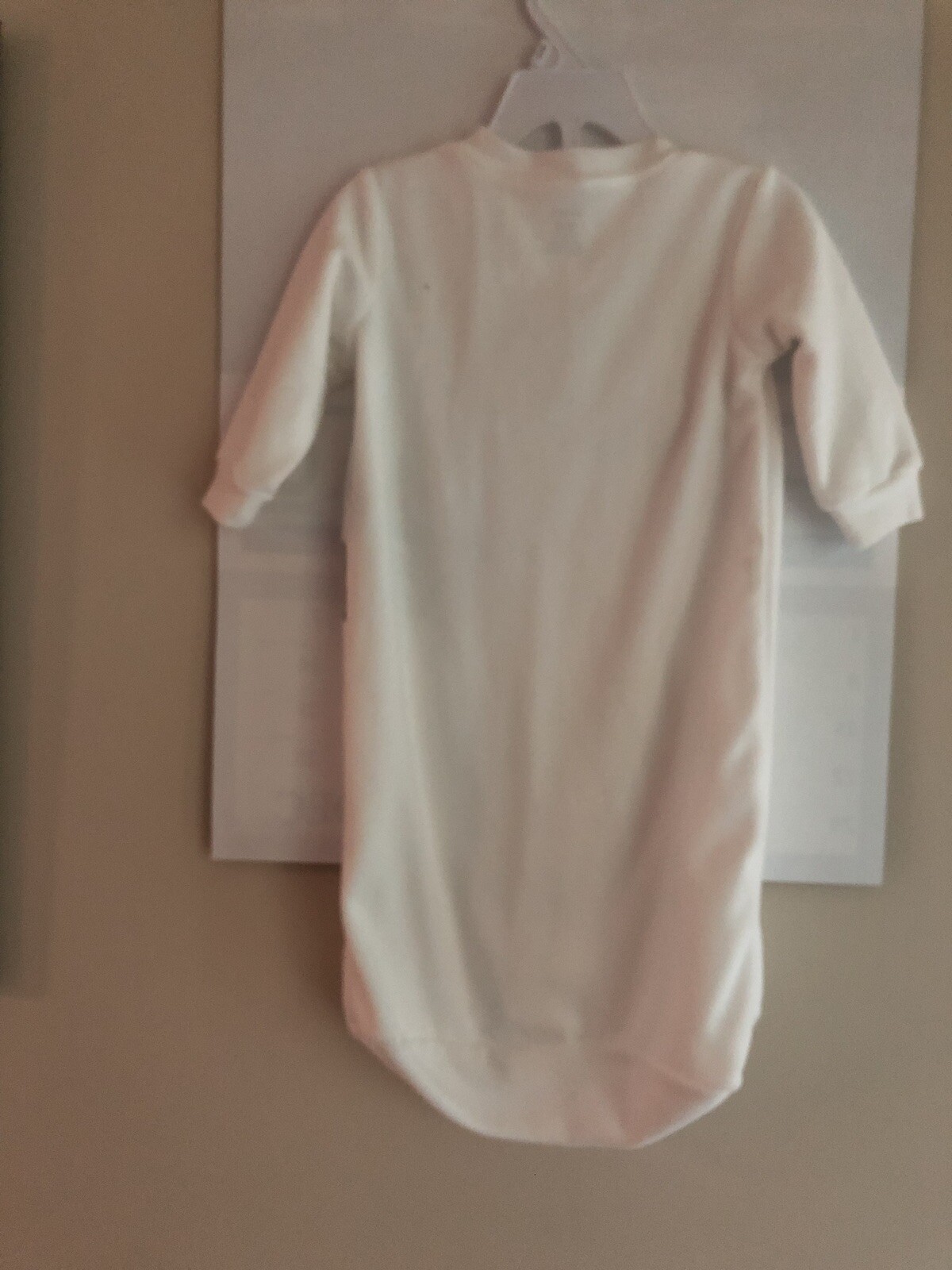 CARTERS BABY FLEECE SLEEP BAG/SWADDLE WHITE SZ 0-9M UNISEX