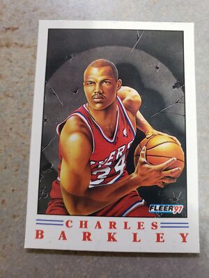 Charles Barkley Patrick Ewing 1991 Fleer Pro Visions WRONG BACK ERROR