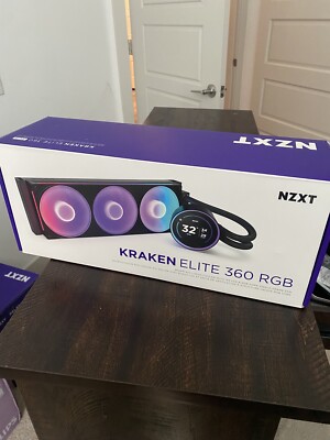NZXT Kraken Elite 360 RGB 3x120mm AiO Liquid CPU Cooler - Matte Black