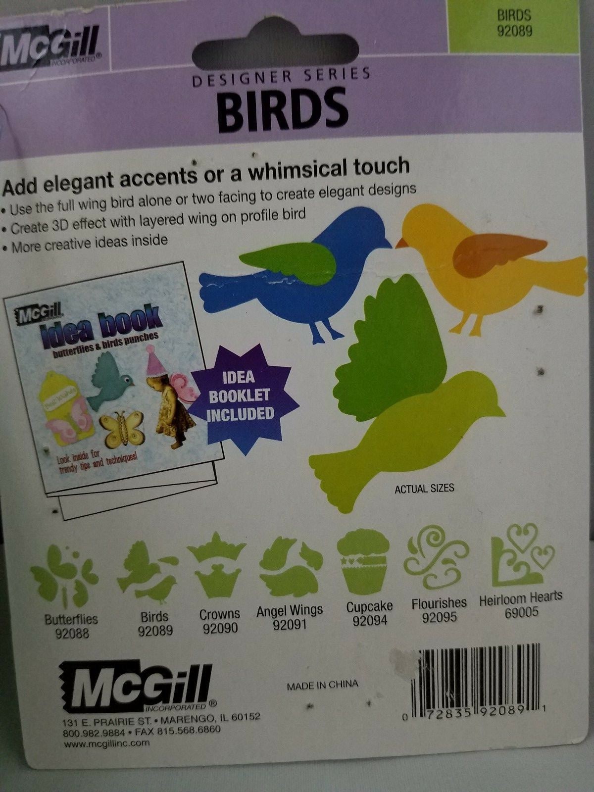 Build a Bird Paper Punch Design Series Birds McGill #92089
