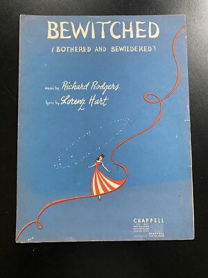 BEWITCHED BOTHERED AND BEWILDERED Sheet Music Vintage 1941 Broadway Rogers Hart