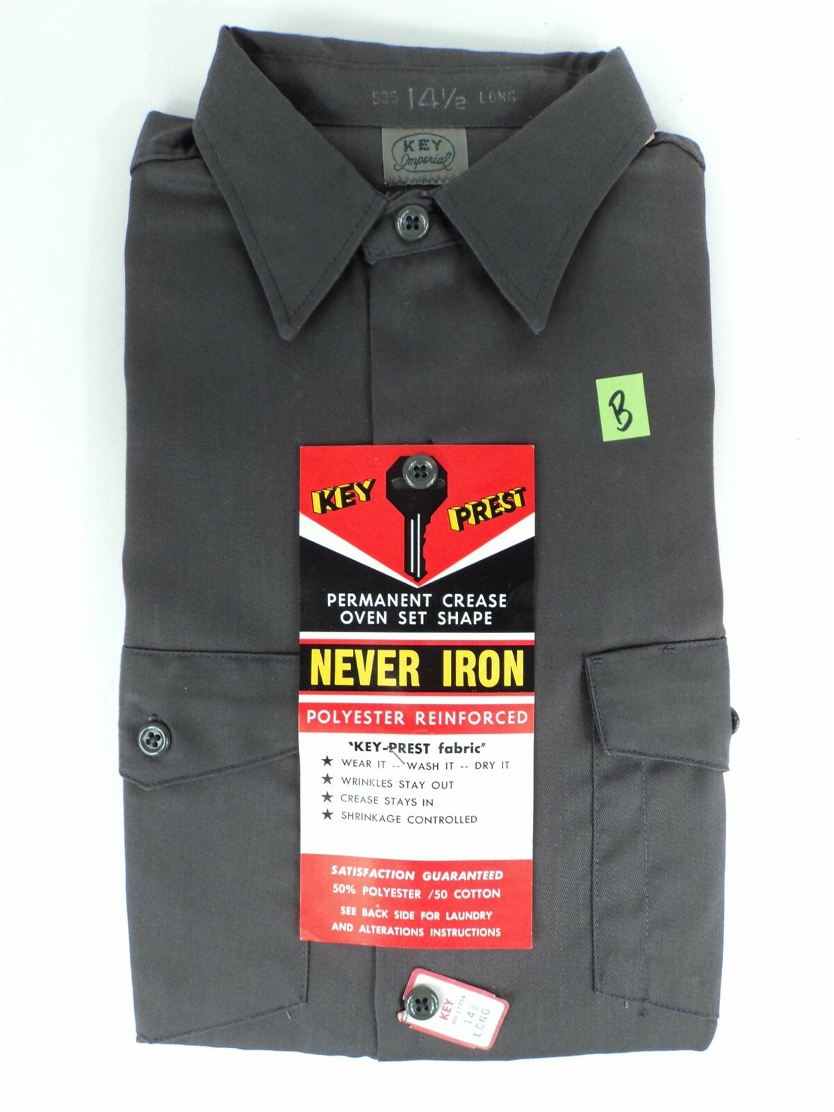 Vintage Key Prest Imperial Uniform Shirt (B) - Dark Gray Vintage Key Prest Imperial Uniform Shirt (B) - Dark Gray
