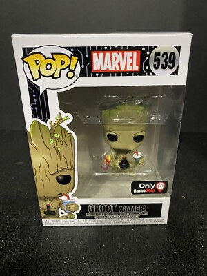 FUNKO POP ! GROOT (GAMER) 539 GAMESTOP EXCLUSIVE DB11