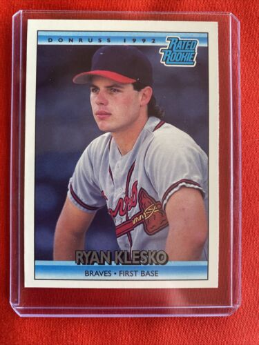 RYAN KLESKO 1992 Donruss RATED Rookie Card RC Atlanta Braves 1995 Champs 278 HRs. rookie card picture