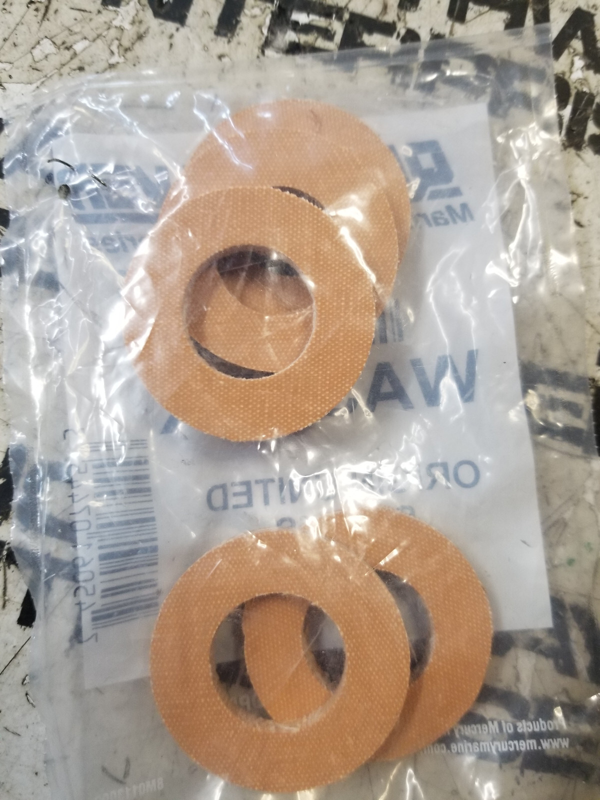 1 BAG OF 5 - QUICKSILVER 12-32834 WASHER - Picture 2 of 2