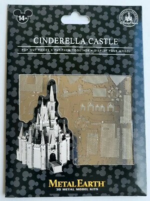 Disney Parks Cinderella Castle Blue Color Metal Earth 3D Model Kit 