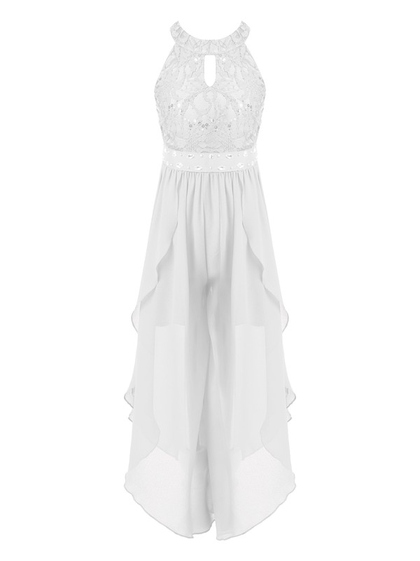 Girls Sleeveless Bridesmaid Wedding Long Dress Asymmetric Party Maxi Ball  Gown | eBay