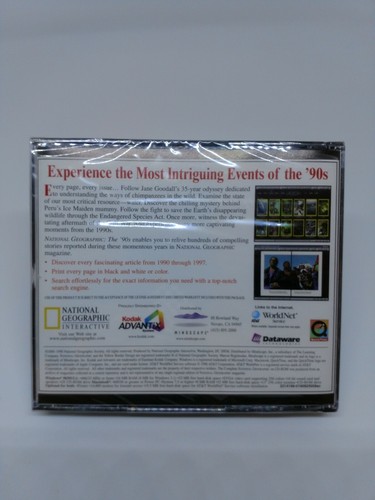 NATIONAL GEOGRAPHIC JANE GOODALL THE 90's CD ROM: 3 DISC