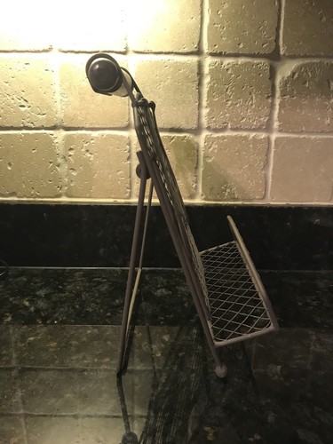 Metal Cookbook Recipe Stand Holder, Can also use for iPad or Tablet!