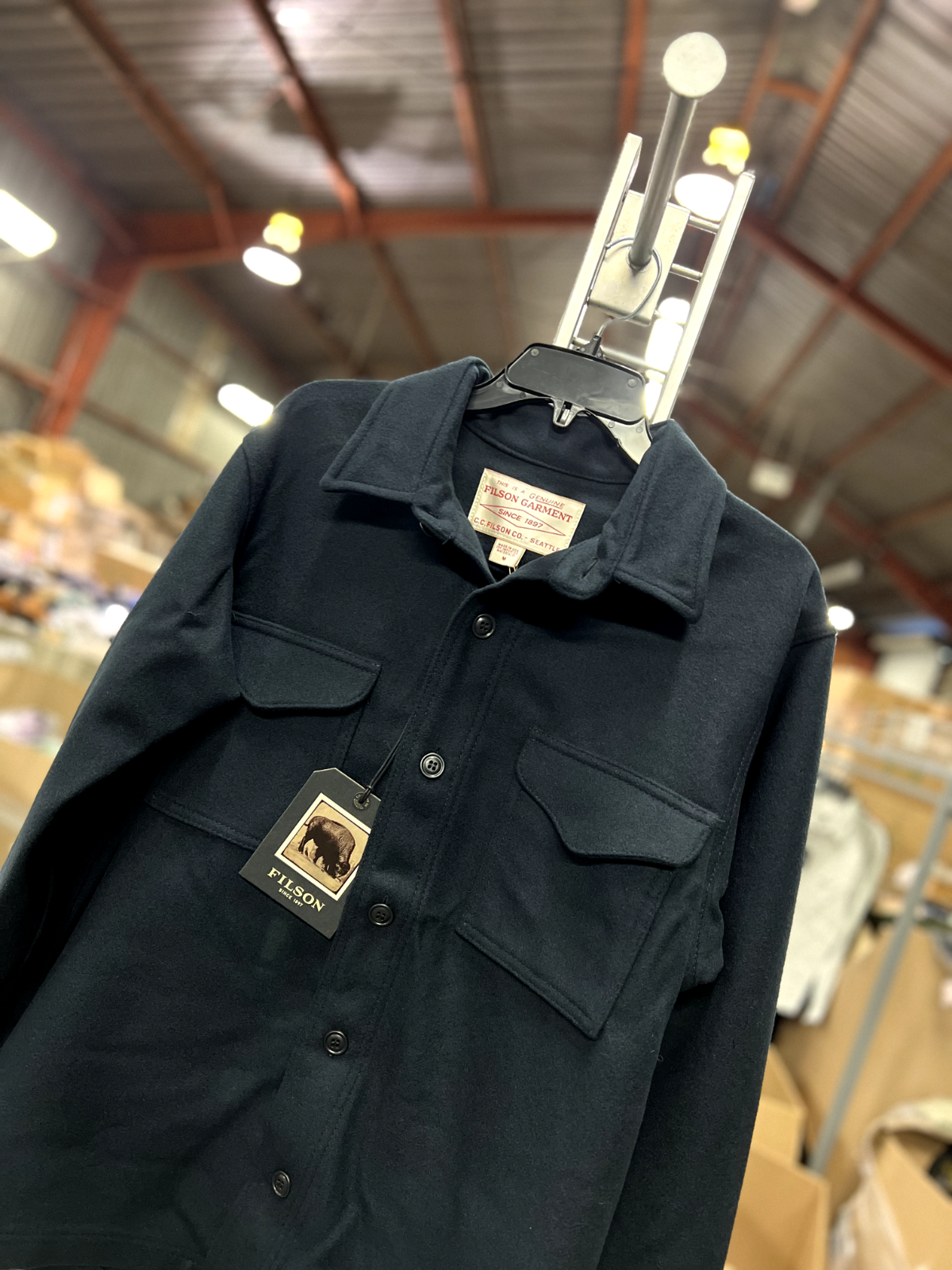 Pre-owned Filson Cc  Navy Blue Wool Jac Shirt Mens Small Outdoor Usa Flannel $395