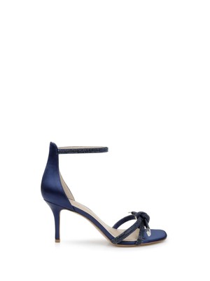 

BADGLEY MISCHKA Женские темно-синие босоножки на каблуке-шпильке с узлом Lenny Square Toe, Navy, JW4212
