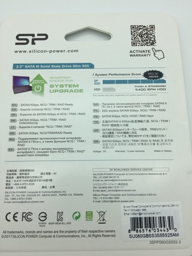 Silicon Power 60GB SSD S55 SATA III 2.5