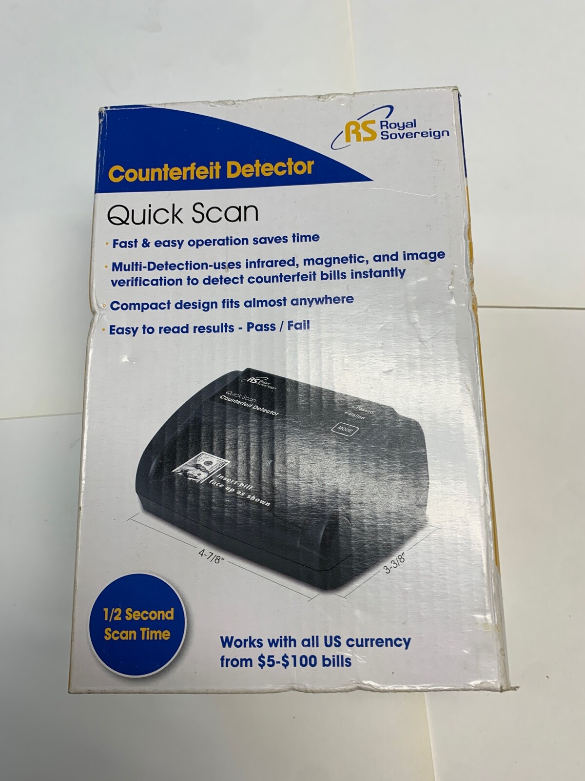MMF Compact Counterfeit Detector - Ultraviolet, Magnetism, Infrared - Silver - 1 Each MMF Compact Counterfeit Detector - Ultraviolet, Magnetism, Infrared - Silver - 1 Each